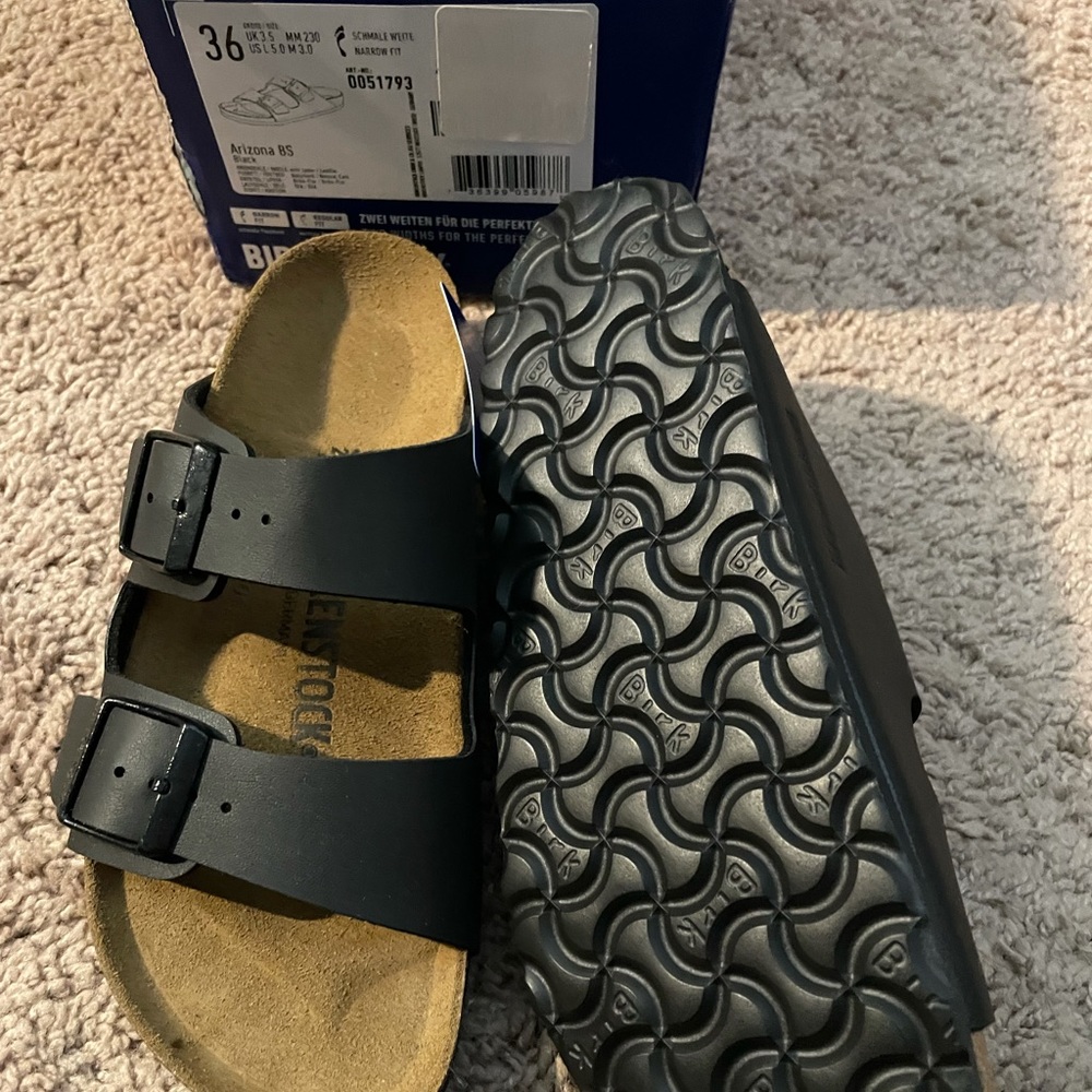Birkenstock Arizona Black, size 36 (US 5-5.5)